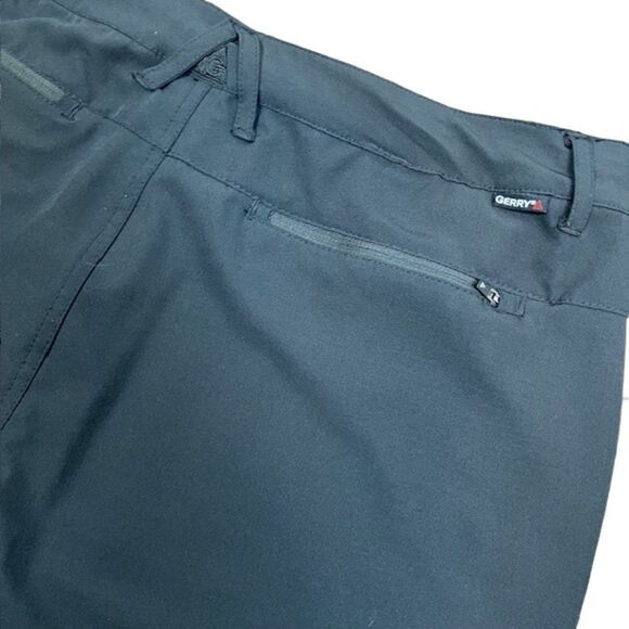 Gerry Men's Performance Pants Black Snap Zipper pockets Interior Drawstring 38 - Picture 5 of 10